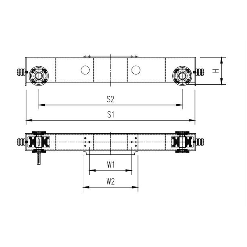 Wózek końcowy dźwigu